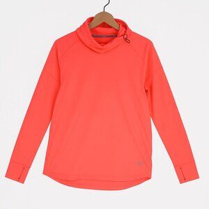 Nike Dri-Fit Running Pullover Hoodie S High Vis Pink Long Sleeve Activewear
